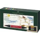 FABER-CASTELL feutre PITT artist pen dual Marker, tui de 5