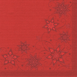PAPSTAR serviette  motif de Nol "Just Stars", rouge