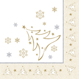 PAPSTAR serviette  motif de Nol "X-Mas Elegance", or