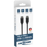 ANSMANN Cble de donnes & de charge, usb-c - usb-c mle