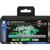 STAEDTLER feutre pigment brush pen "Greens & Turquoises"