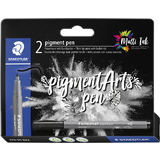 STAEDTLER feutre pigment pen, noir, tui carton de 2