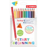 STABILO crayon de couleur triangulaire épais TRIO, étui