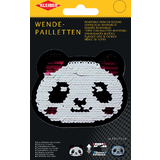 KLEIBER panda en sequins rversibles, blanc-argent