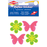 KLEIBER sticker rflechissant "Fleur & papillon" jaune/rose