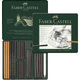 FABER-CASTELL set de fusains PITT CHARCOAL, bote de 24