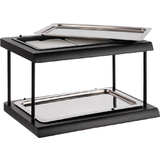 APS vitrine de buffet DEUX etages GN 1/1, noir