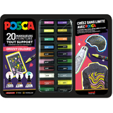 POSCA marqueur  pigment "GROOVY COLOURS", mallette mtal