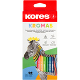 Kores crayon de couleur "Kromas", tui en carton de 12,