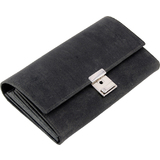 Alassio portefeuille de serveur, en cuir velours, gris