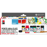 Marabu peinture "Porcelain & glass Glossy", kit de dmarrage