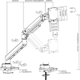 LogiLink bras support pour cran, aluminium