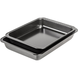 GastroMax set de plats  four, en acier carbone, noir