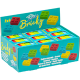 WEDO gomme en plastique brique "BRICKY", prsentoir de 18