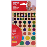 APLI kids Gommettes "Rond" couleurs mtallises, assorti