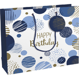 Clairefontaine sac cadeau "Happy birthday bleu", shopping