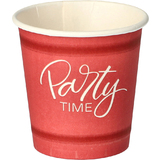 PAPSTAR gobelet en carton "pure" party Time, 5 cl, rouge