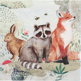 PAPSTAR serviette  motif "Rabbit, raccon & Fox"