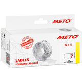 METO tiquette pour tiqueteuse de prix 22 x 12 mm, blanc