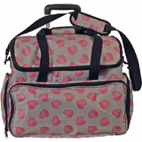 KLEIBER valise pour machine  coudre "COEURS", gris/rose