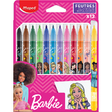 Maped feutre Barbie, tui en carton de 12