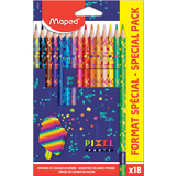 Maped crayon de couleur PIXEL PARTY, tui carton PROMO de 18