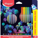 Maped feutre DEEPSEA PARADISE, tui en carton de 18