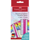 FABER-CASTELL gel  paillettes Arc-en-ciel, 2 tubes 12 ml