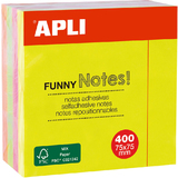 APLI cube de notes adhsives "FUNNY Notes!", 75 x 75 mm