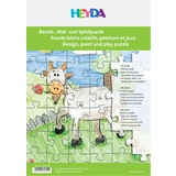 HEYDA puzzle vierge, 48 pices, 210 x 297 mm, blanc