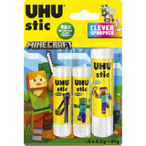 UHU Bton de colle stic MINECRAFT, 21 g + 2x 8,2 g, blister