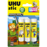 UHU Bton de colle stic MINECRAFT, 3x 8,2 g, blister