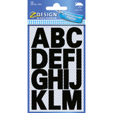 ZDesign home Stickers de lettres, lettres A-Z, noir