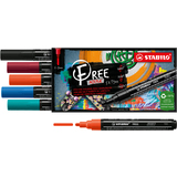 STABILO marqueur acrylique free T300, set de 5 "Urban"