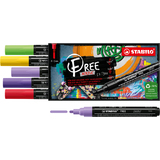 STABILO marqueur acrylique free T300, set de 5 "Vibrant"