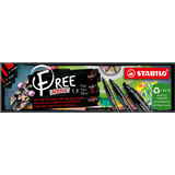 STABILO marqueur acrylique FREE, set de 3, noir