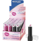 WESTCOTT gomme en plastique Classique, prsentoir de 24