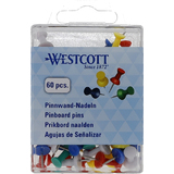 WESTCOTT pingle pour tableau en lige, assorti, 60 pices