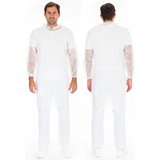 HYGONORM blouse Light avec fermeture auto-agrippante, blanc