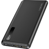 LogiLink batterie externe mobile, 8.000 mAh, 2 USB-A, noir