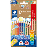 STAEDTLER crayon de couleur Noris jumbo, tui 10+2