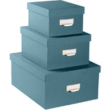 EXACOMPTA lot de 3 botes gigogne Office by Me, bleu canard