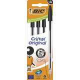 BIC stylo  bille Cristal Original, bote carton de 4, noir