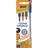 BIC stylo  bille Cristal Original, bote carton de 4