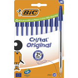 BIC stylo  bille Cristal Original, bote carton de 10, bleu