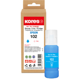 Kores flacon d'encre g1642c remplace epson 102, cyan