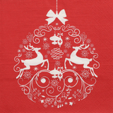 PAPSTAR serviette  motif de Nol "Deers Couple", rouge