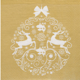 PAPSTAR serviette  motif de Nol "Deers Couple", or