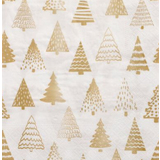 PAPSTAR serviette  motif de Nol "Pine Forest", or