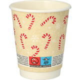 PAPSTAR gobelet en carton "Candy Canes", 0,2 l